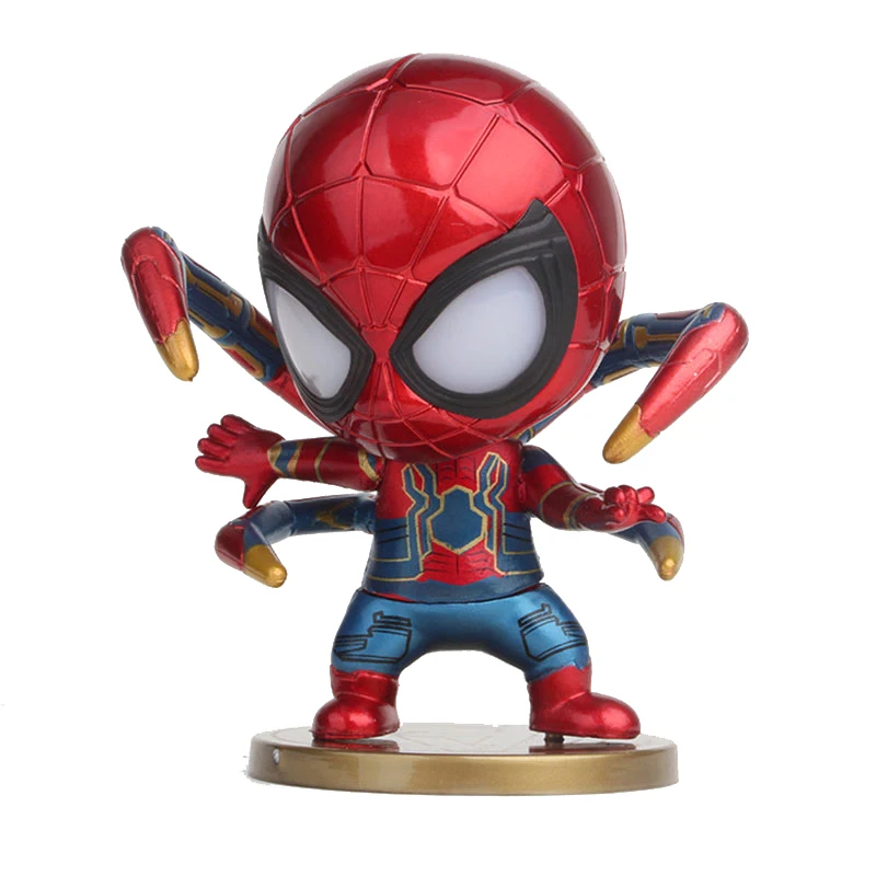 A spider-man 10CM Hasbro Мстители 3 Человек-паук экшн фигурка кукла модель игрушка шарнир подвижные Подарки Игрушка - Цвет: A spider-man 10CM