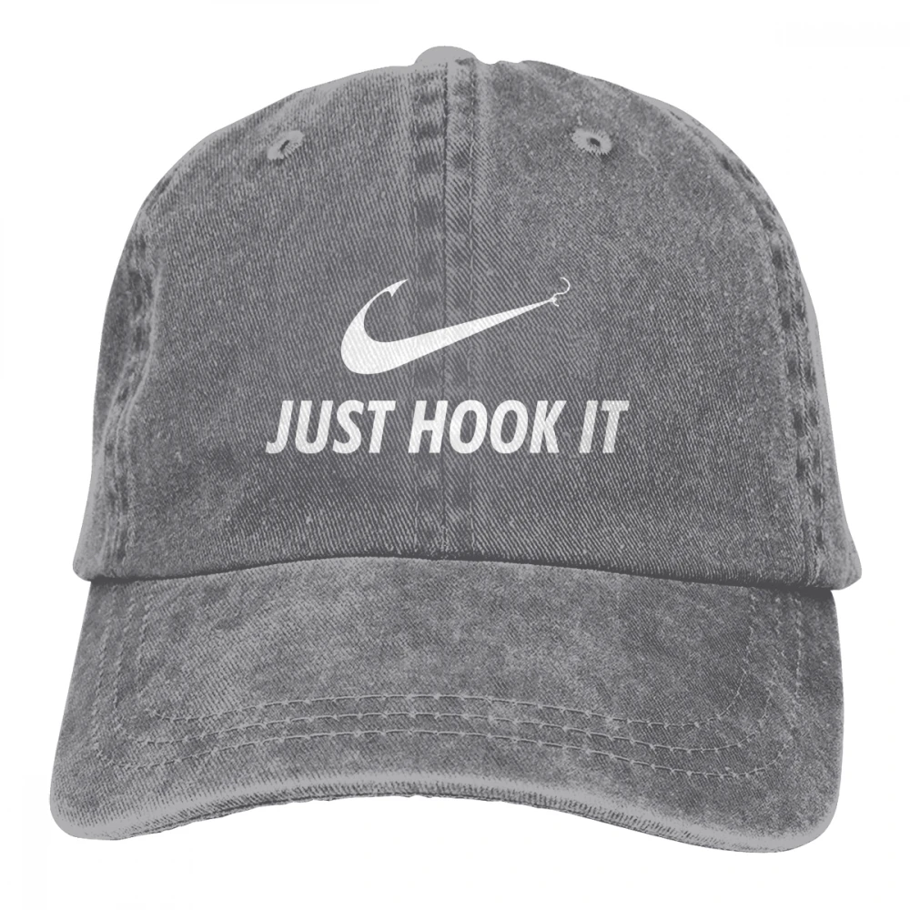 Just Hook It Casquette черные унисекс Мужские Женские джинсовые бейсболка с ремешком кепки регулируемые Гольф папа шляпа