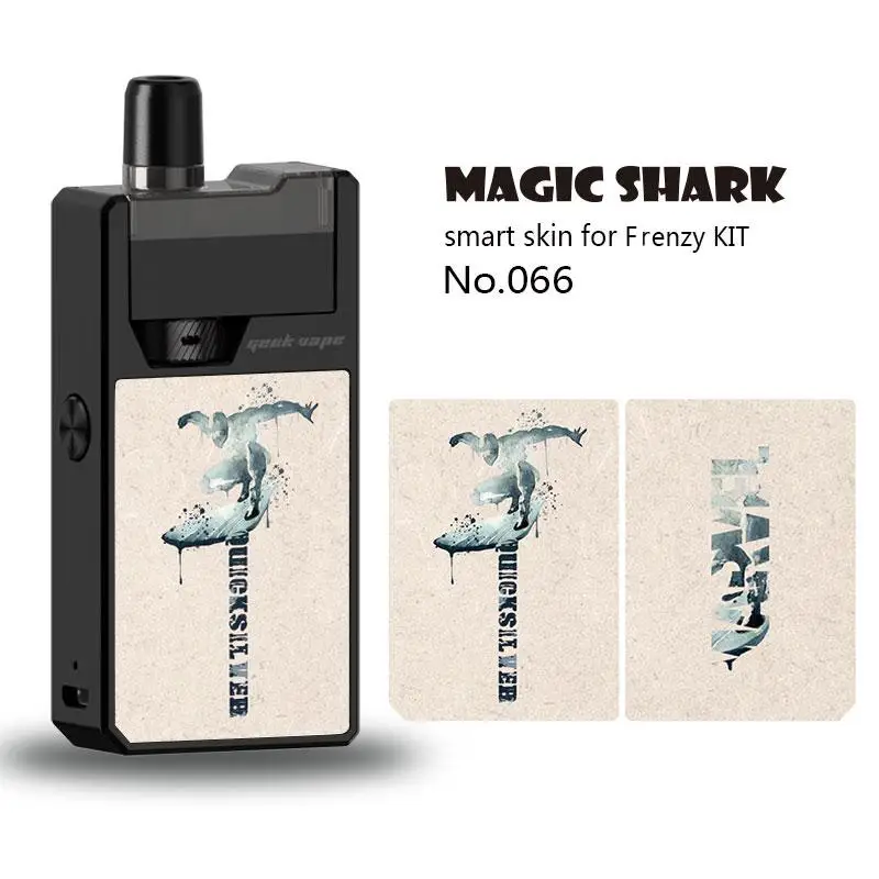 Волшебная Акула Marvel, Мстители, Железный человек, Человек-паук, Бэтмен, Халк, Vape, наклейка, чехол, пленка, чехол для кожи, для Frenzy KIT - Цвет: 066