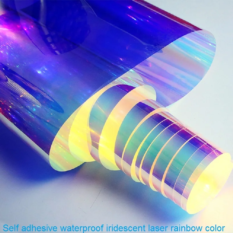 HOHOFILM Holographic Decorative Iridescent Window Film Adhesive Glass Film  Chameleon Rainbow Effect for Home Decal DIY - AliExpress