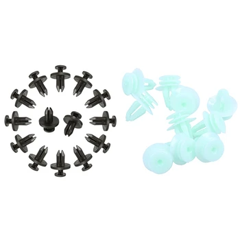 

10 Pcs Interior Door Panel Card Trim Fastener Retainer Clips Mint Green & 50 Pcs Car Bumper Fasteners Buckle