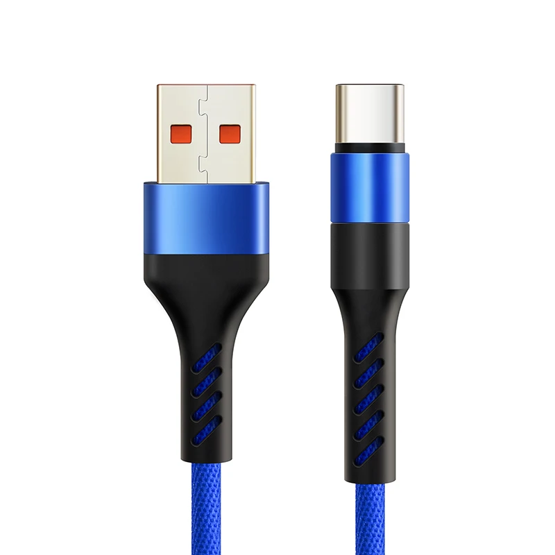 Кабель USB C кабель type C кабель для мобильного телефона Быстрая зарядка телефонный кабель для samsung S9 huawei P10 nintendo Oneplus 5 черный C245 - Цвет: Blue