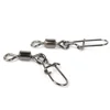 30pcs/lot Fishing Connector Swivels Interlock Pin Snap Rolling Swivel Stainless Steel Snap Fishhook Lure Fishing Accessories 4