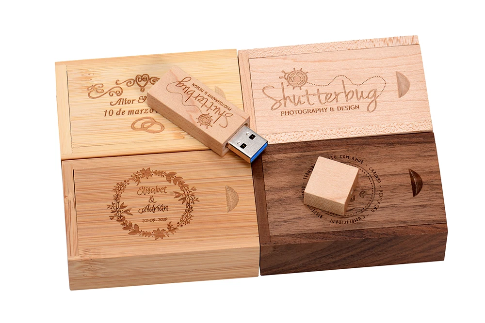JASTER USB 3,0 деревянная карта памяти+ коробка usb флэш-накопитель 4 ГБ 16 ГБ 32 ГБ 64 Гб Флешка U диск(более 10 шт. бесплатный логотип) подарок на Хэллоуин