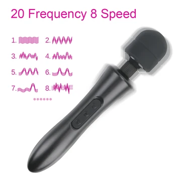 20 Modes Huge Magic Wand Vibrators for Women USB Charge Big AV Stick Female G Spot Massager Clitoris Stimulator Adult Sex Toys 2