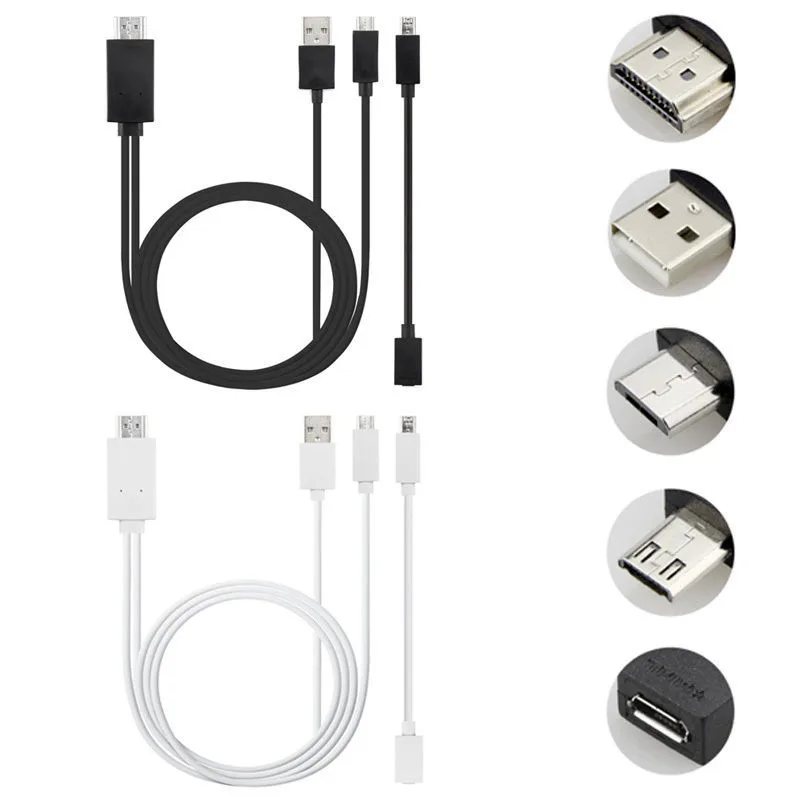 Горячая Универсальный Android телефон MHL Micro USB к HDMI 1080P телевизионный HD кабель адаптер