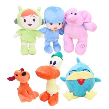 

6pcs/set Pocoyo Plush Toys Pocoyo Elly Pato Nina Sleepy bird Stuffed animals Soft Dolls pocoyo friends Christmas Gift For Kids