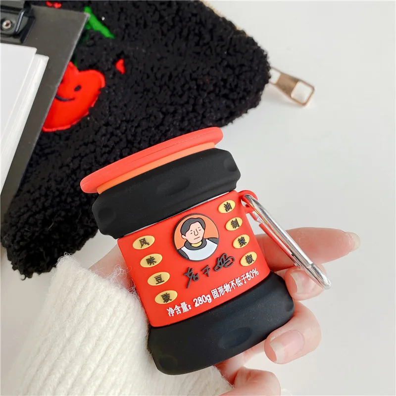 Чехол для наушников airpods чехол 1 2 3 pro 3D Lao Gan Ma Chili Black Bean Sauce беспроводной Bluetooth