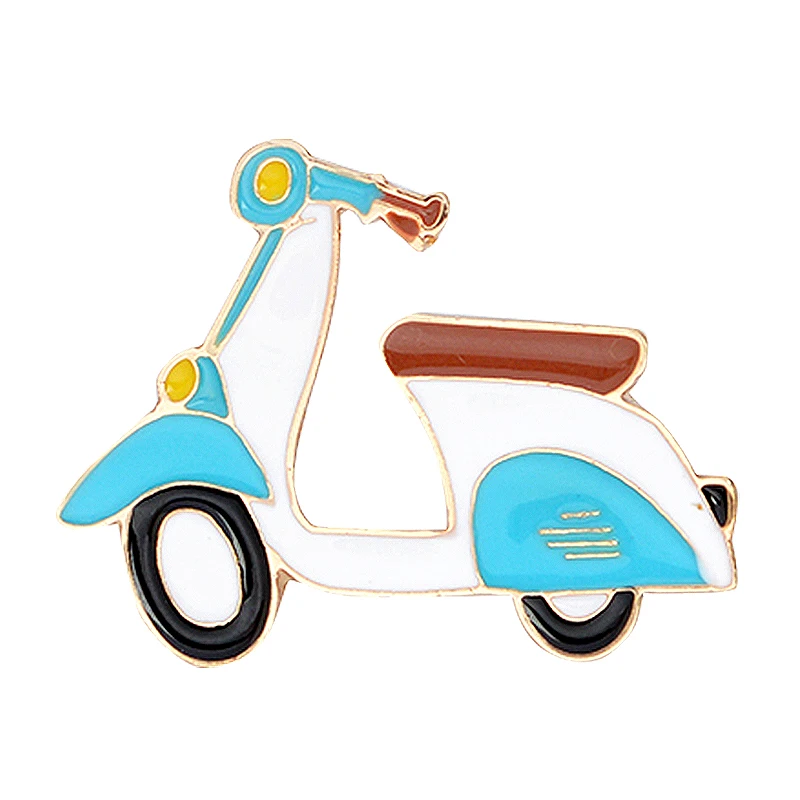 Cartoon Motorcycle Locomotive Brooch Pin Enamel Icon Button Jacket Backpack Badge For Boy Girl Kids Jewelry | Украшения и