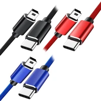 Y8AC Super Practical Type C to Mini 5P USB Male OTG Adapter Cable USB Cables 100cm Black/ Blue/ Red