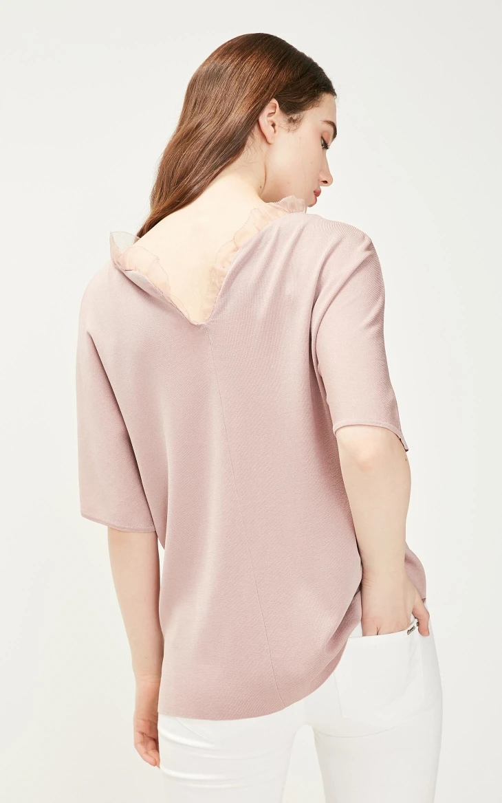 Vero Moda Женский трикотажный топ с короткими рукавами в стиле Ins | 319213501