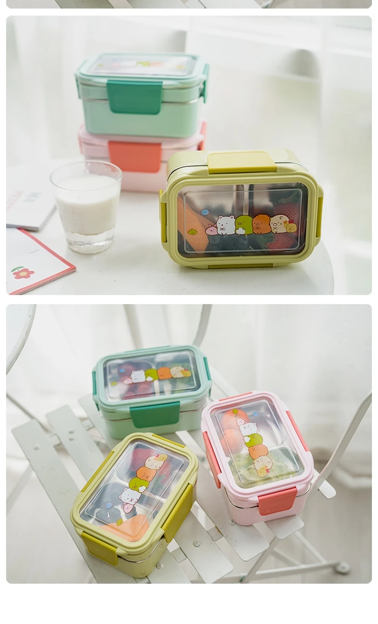 Kawaii Cartoon Stainless Steel Lunch Box – The Kawaii Shoppu