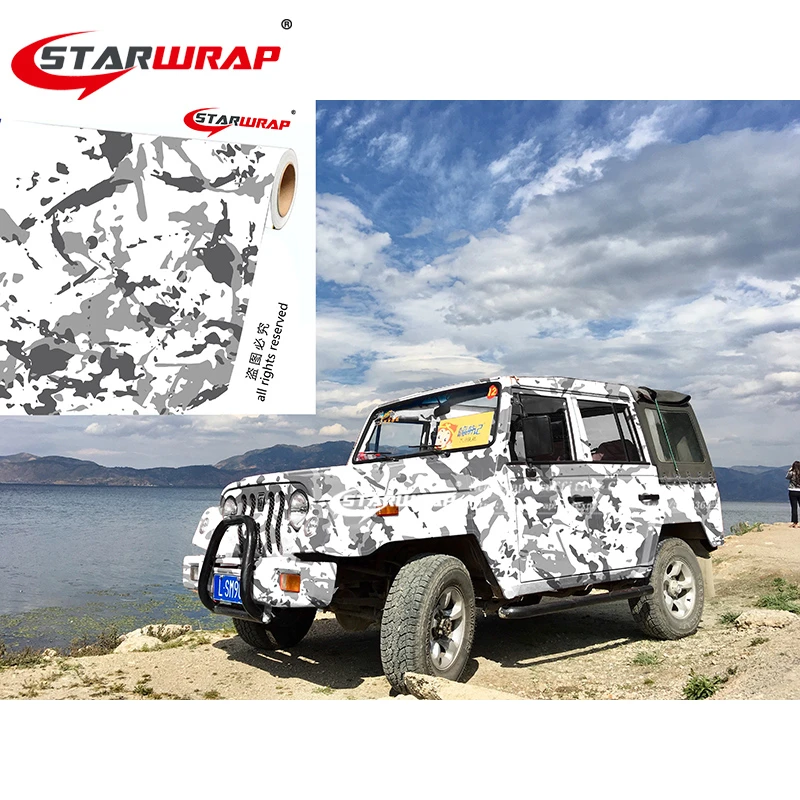 402 Starwrap автомобильный Стайлинг камуфляжная виниловая Автомобильная оберточная фольга рулон выпуска воздуха для мебели для шкафа - Название цвета: 402