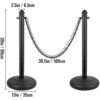 VEVOR 4pcs 6pcs Plastic Stanchion Outdoor Queue Barrier C-Hooks Fillable Base with 39Inch Plastic Chain for Access Crowd Control 6