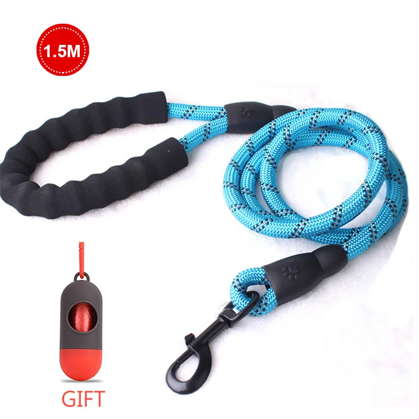 Strong Dog Leashes Reflective Durable Dog Leads Rope with Soft Padded handle Dog Walking Training Leash 0.5M 1.5M 