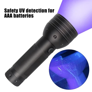 

LED UV Flashlight 51LED Waterproof 395nm Flashlight Safety Detection AAA Battery For Outdoor Hiking Camping Teaching Flashlight