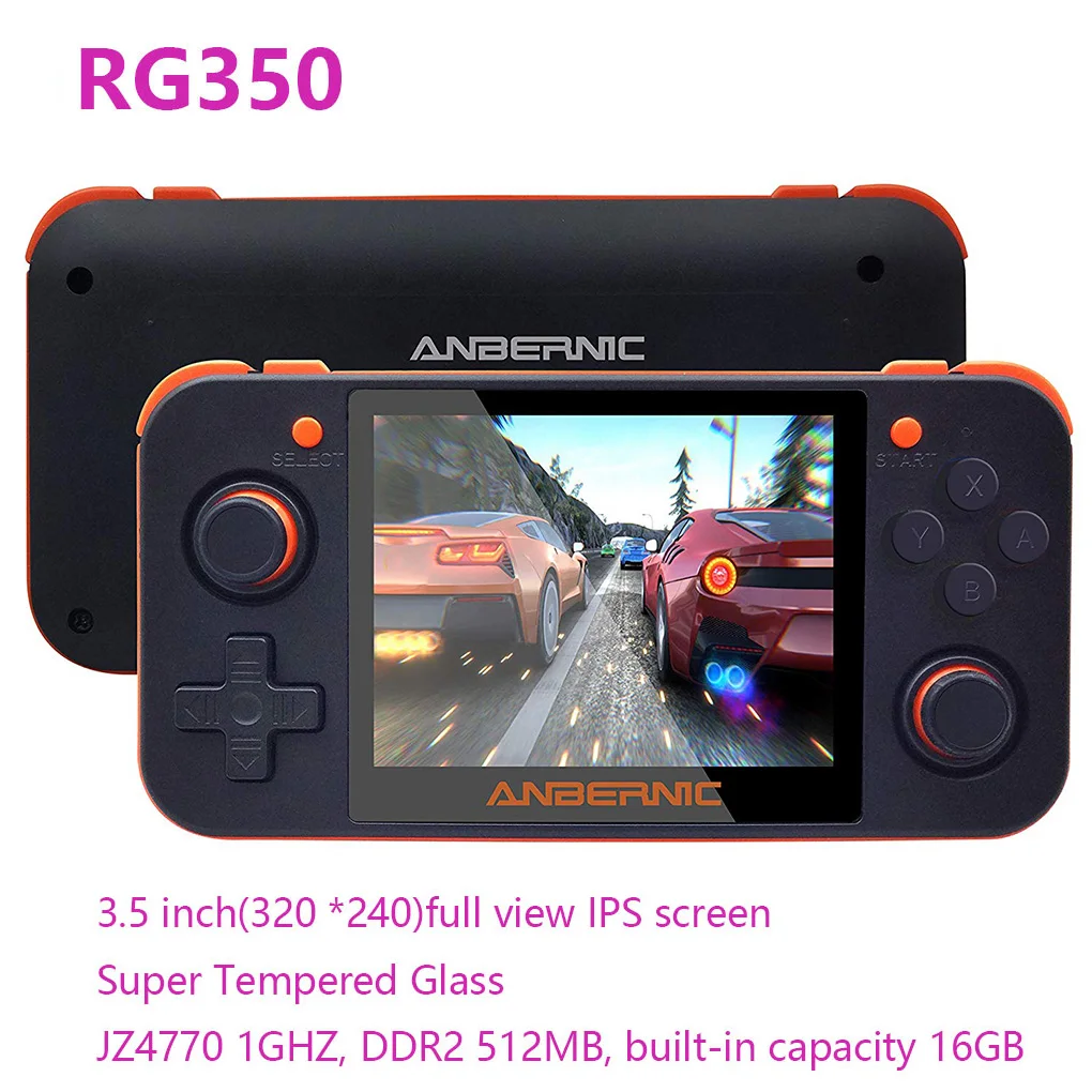 Ретро RG350 портативная игровая консоль, Видео игровой плеер, мини 64 бит, 3,5 дюймов, ips экран, 16 ГБ+ 32 ГБ, TF игровая консоль