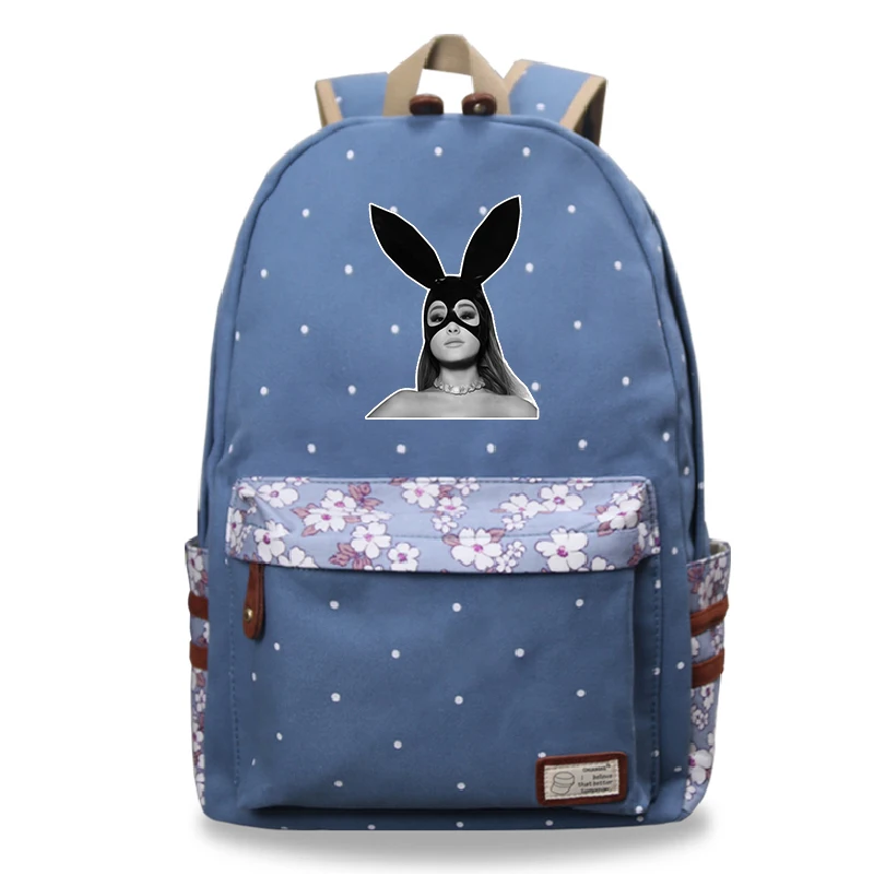 Mochila Feminina Ariana Grande рюкзак для ноутбука женский рюкзак для путешествий цветок волнистая точка школьные сумки для девочек-подростков - Цвет: 7
