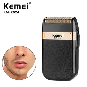 

Kemei Electric Shaver for Men Twin Blade Reciprocating Cordless Razor Waterproof USB Rechargeable Shaving Machine Barber Trimmer