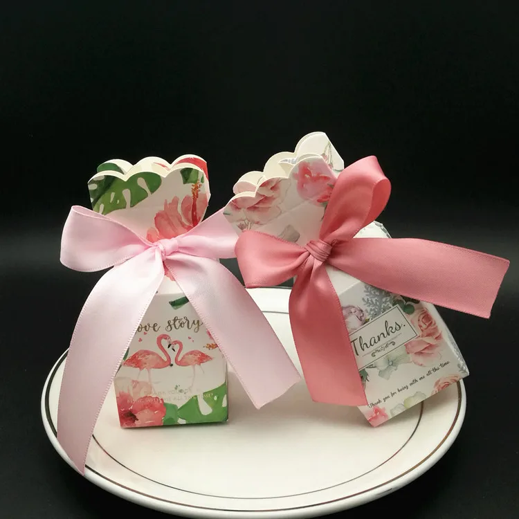 

25Pcs New Romantic Flower Candy Boxes for Wedding or Birthday Party Event Gifts Chocolates Storage Box