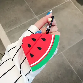 

For Airpods Case,3D Cute Summer Watermelon Case For Airpods 1/2 Case Soft Silicone Earphone Cover Case For Apple Airpods