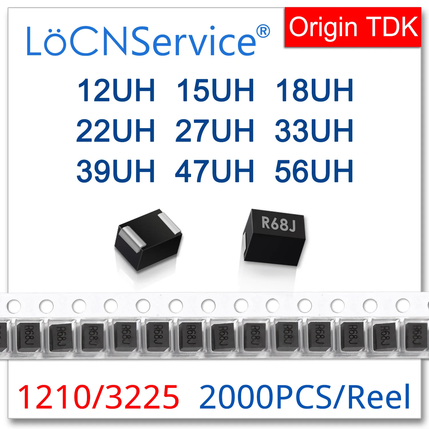 

LoCNService 2000PCS 1210 3225 5% SMD Coil Inductor 12UH 15UH 18UH 22UH 27UH 33UH 39UH 47UH 56UH High Quality