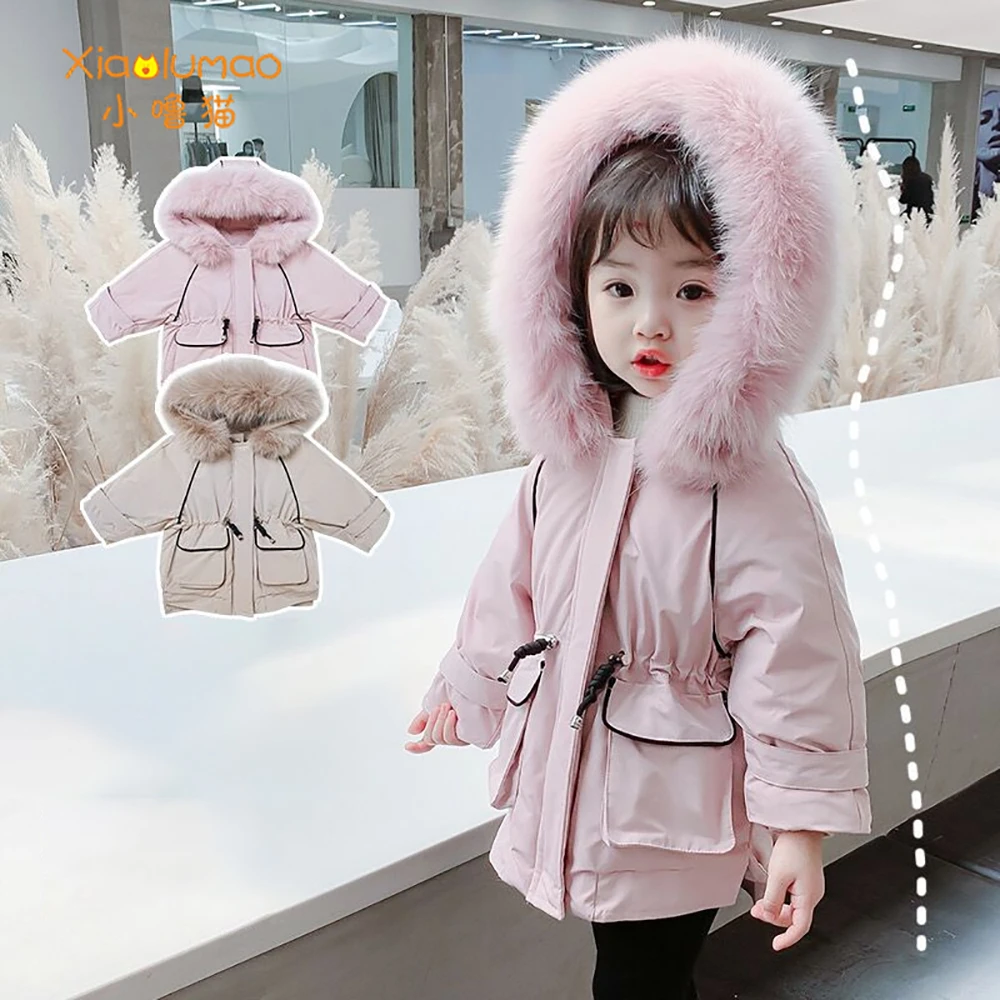 XIAOLUMAO chaqueta con capucha para niña, grueso brillante para niña de 2 a 7 años, Parka de para niña adolescente|Plumíferos y parkas| - AliExpress