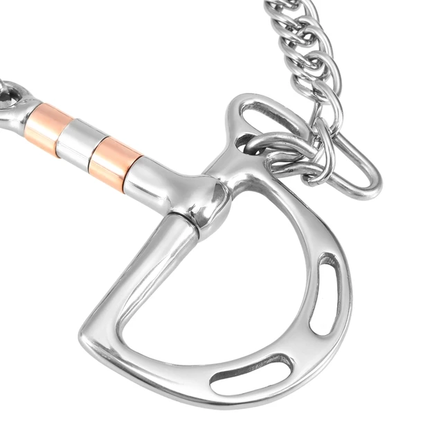 Morso Per Cavalli In Acciaio Inossidabile - Bit Kimberwicke Snodato Con Rullo Bocca 125mm
