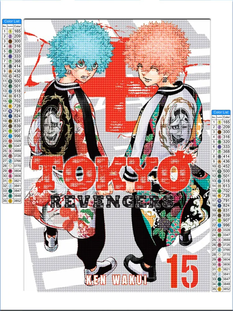 Anime Tokyo Revengers Diamond Painting Full 5D DIY Diamond Art Mosaic Embroidery Cross Stitch Kit Home Decor,термомозаика 