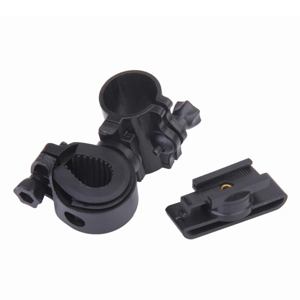

360 Degree Bike Helmet Handlebar LED Torch Flashlight Mount Bracket Clamp Holder