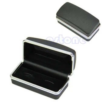 

New Cufflinks Jewelry Storage Organizer Case Cuff Link Display Black Box Holder AXYD