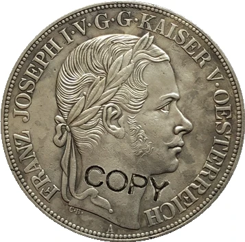 1857 Австрия 3 1/2 Gulden копия монеты 41 мм|Безвалютные монеты| |