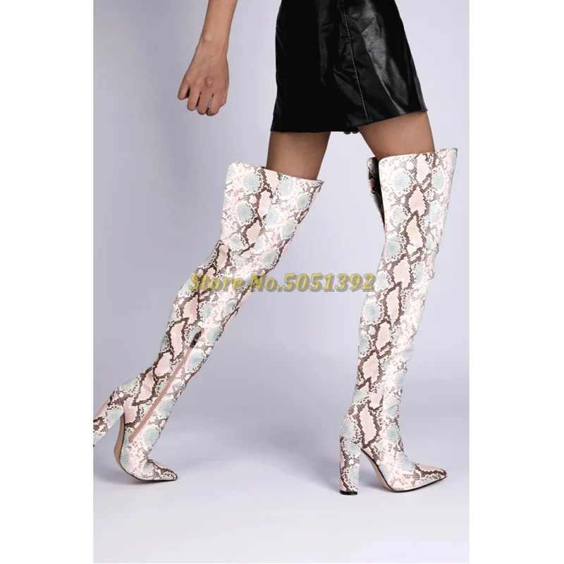 Python Color Gray Woman Snake Skin Long 