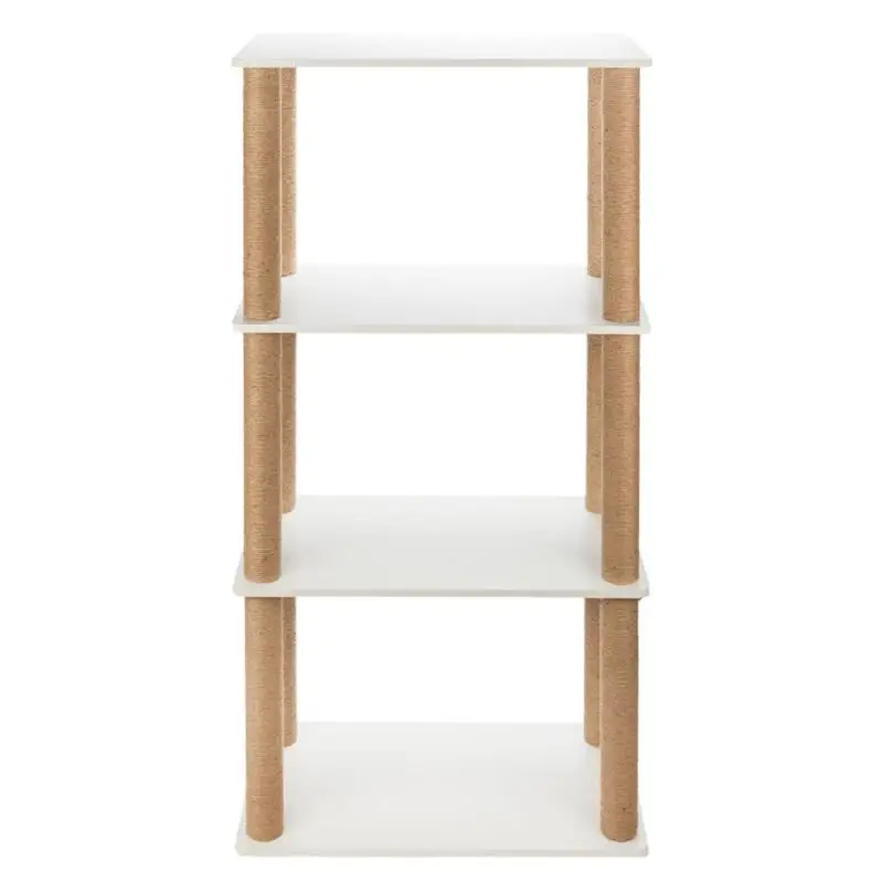 

Nordic Style Simple White Luxury Cat House Bookshelf Rack Large Cat Tower