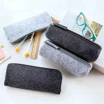 

Pencil bag large capacity Unisex pencil storage case Non-woven fabric Felt with zipper pencil bag