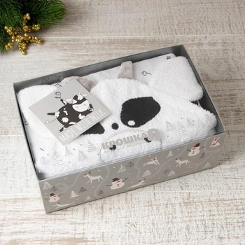 

Gift set "Made with milk", Terry corner 75*75 cm, diaper 75*120 cm 100% cotton 5181724
