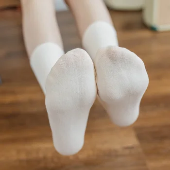 

10 Pairs Assorted Colors Women Socks Solid Sweet Soft Breathable Cotton Blend Wear Resistant Autumn Winter Non Slip Elastic Crew