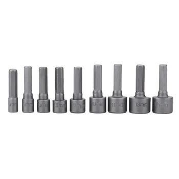 

9 Piece Hex Bit Socket Set Hex Socket Bit Set Strong Magnetic 1/4 High Quality Durable