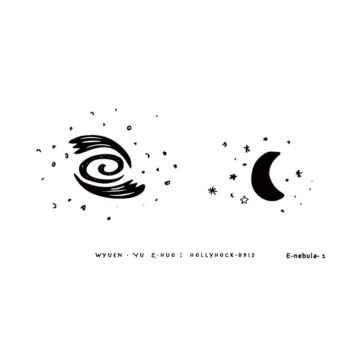 

Nebula Waterproof Temporary Tattoo Stickers Wyuen Original Cosmic Ecology Fake Tattoos for Children Universe Stars Tatoo E-004