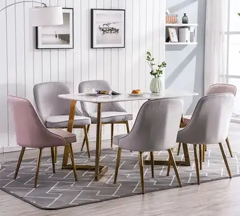 

Nordic light luxury dining chair mesh red chair makeup nail art metal home bedroom chair coffee shop chair