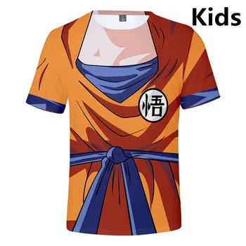 

3 To 12 Dragon Ball Son Goku Clothing Children Kids Boys Girls Short Sleeve tshirt T Shirt Outerwear Cartoon T-shirt Child Tops