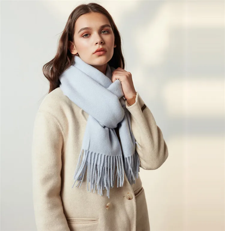 Brands Warm Cashmere Scarf Female Thick Soft Winter Poncho Brown Long Shawl Plaid Wrap For Women Tassel Stoles Lady Wool Scarfs