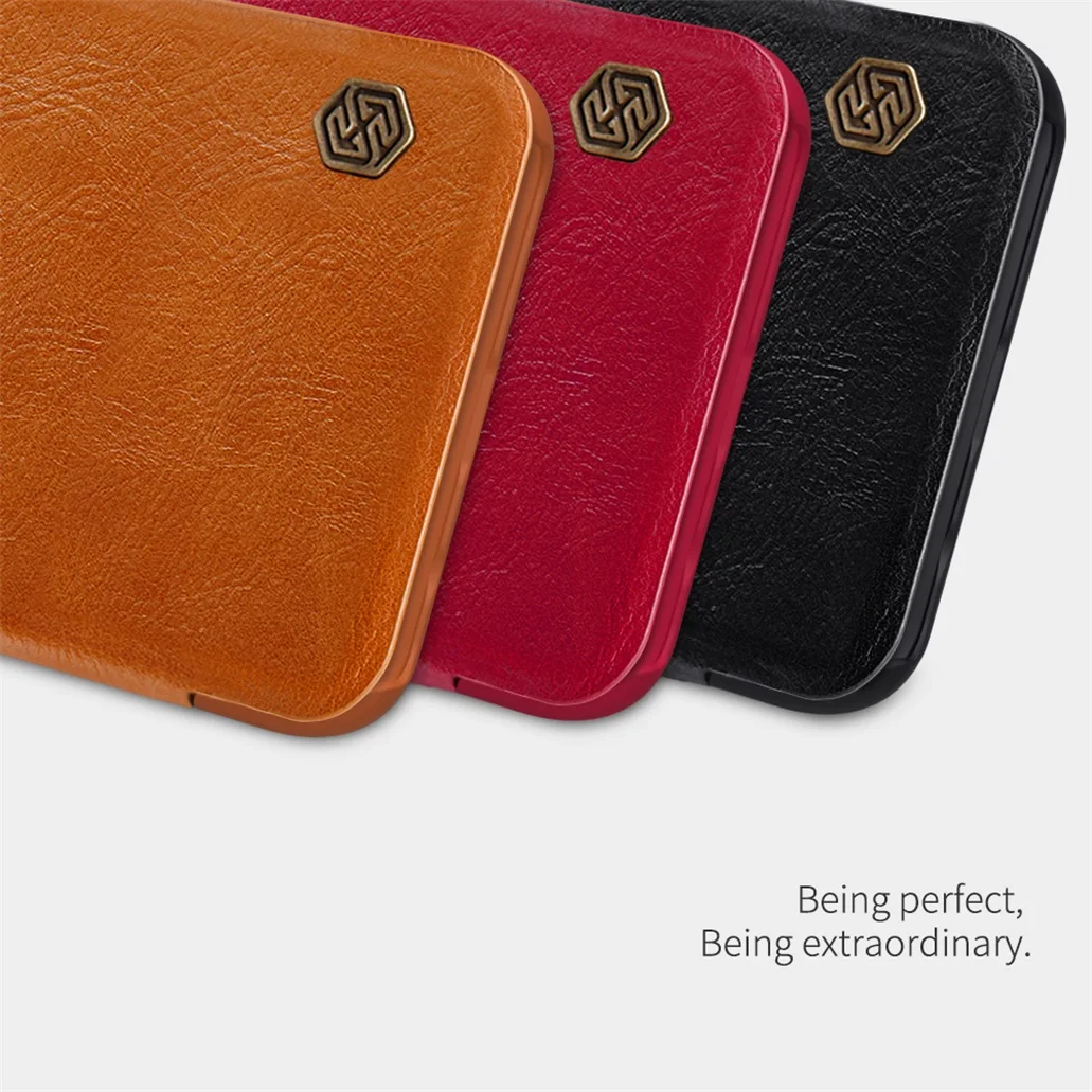 For Xiaomi Redmi Note 8 Pro Flip Case Nillkin Qin Vintage Leather Flip Cover Card Pocket Wallet Case For Redmi Note8 Phone Bags