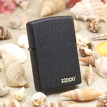 

Genuine Zippo oil lighter copper windproof Black cracker cigarette Kerosene lighters Gift With anti-counterfeiting code