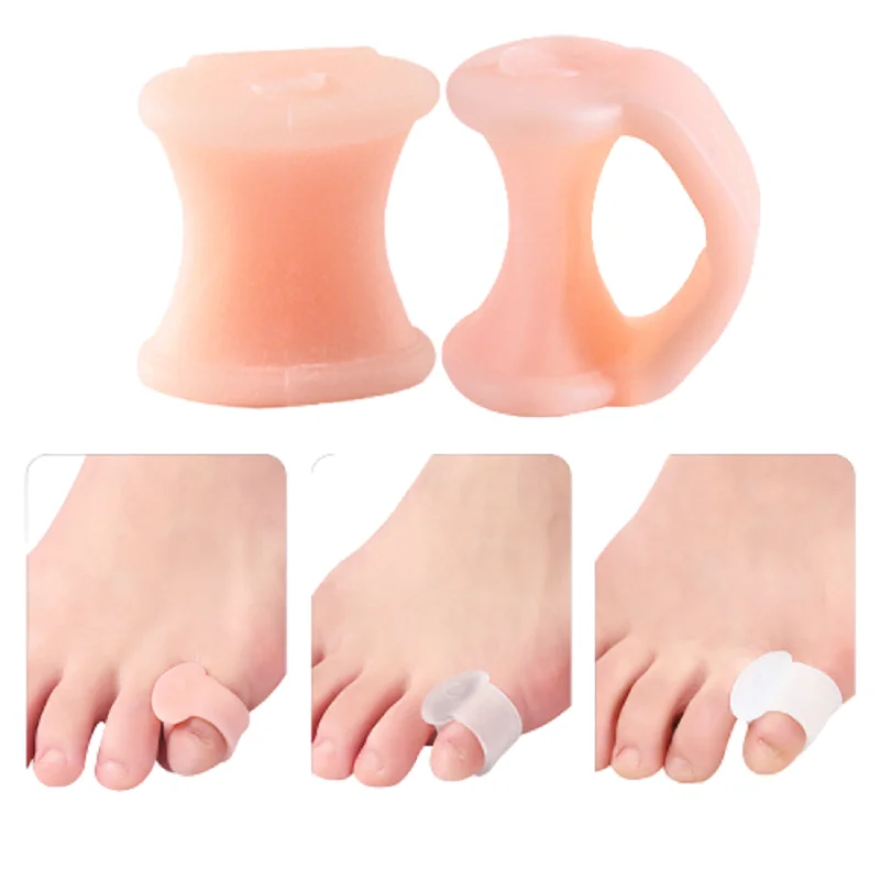 Silicone Toe Separator para cuidados com os pés, produtos ortopédicos, joanete Corrector, Hallux Valgus, Pedicure, 1 par, 2pcs