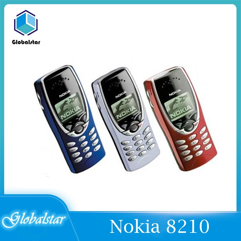 Nokia-teléfono móvil 8210 renovado, Original, desbloqueado, 2G, Dualband GSM 900/1800 GPRS, clásico, barato, envío rápido