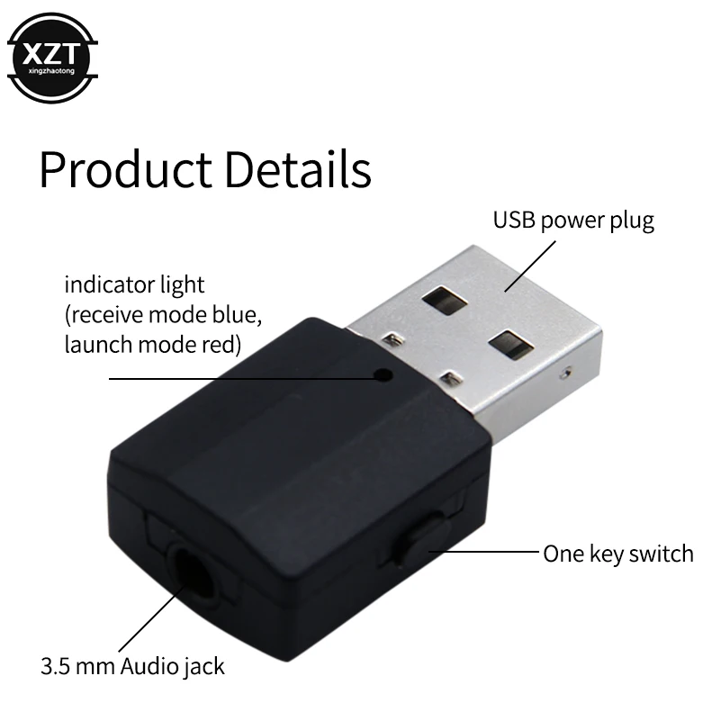 Мини 2 в 1 Bluetooth 5 0 аудио приемник передатчик USB беспроводной адаптер мини 3 мм AUX
