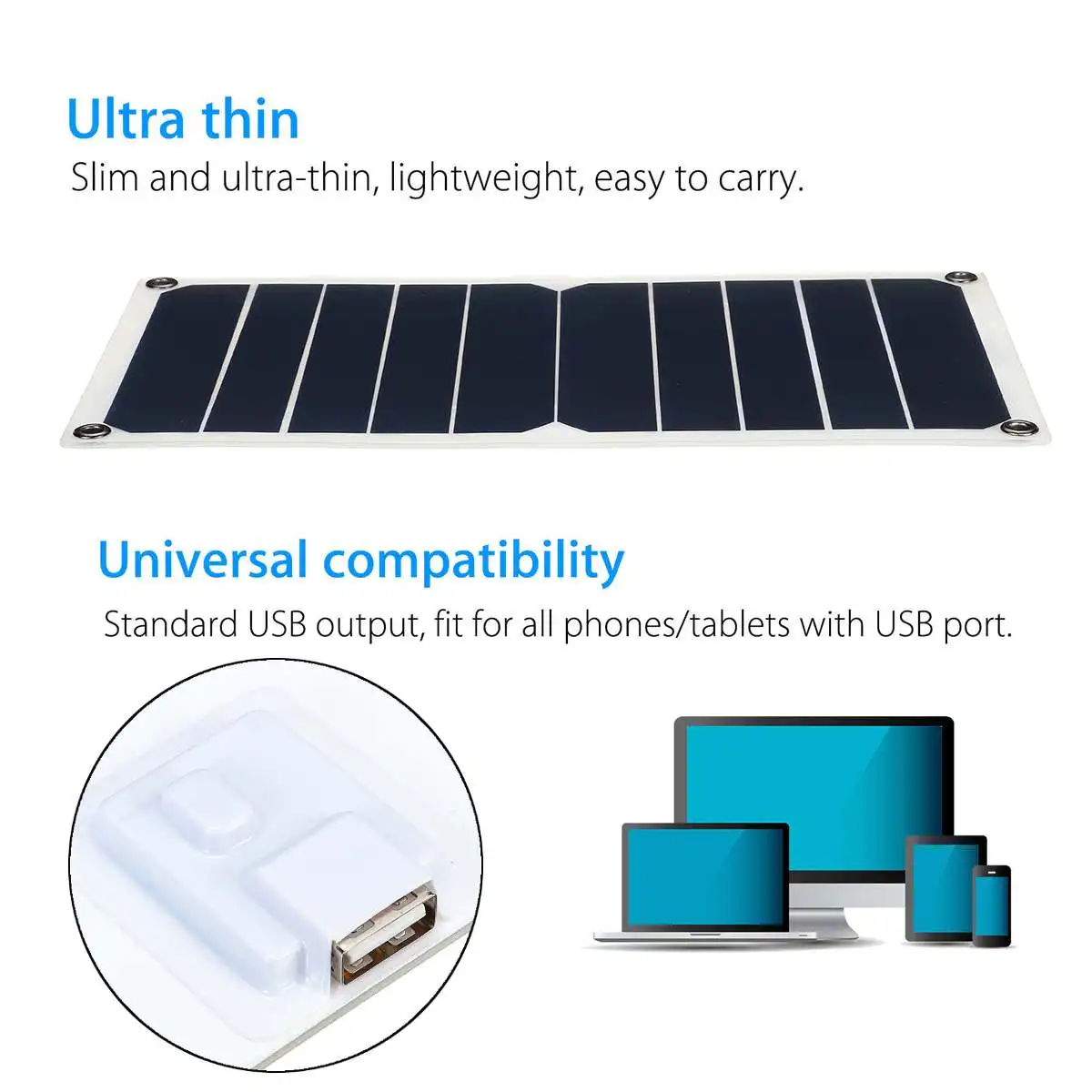 10 Вт 6В 1700mA Панели солнечные Sunpower solar Cells 260x140x2,5 мм с мультипокрытием и светильник Поддержка USB зарядка для наружных работ
