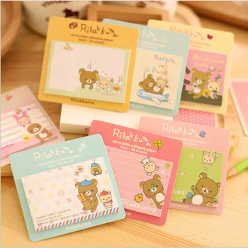 

10 pcs/Lot Rilakkuma sticky notes Post Memo pad Removable paper stationery Office planner stickers School supplies EM648
