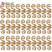 20 шт. серебряные металлические кольца для волос, зажимы для волос, спиральная оплетка для волос, бусины для бороды, дреды для волос, аксессуары для волос, амулеты